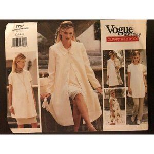 Vogue Maternity Career Wardrobe Pattern #1757 Size 12-14-16 Uncut
